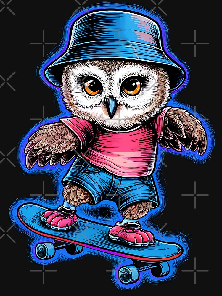 Cute Owl Squatboard Kawaii by madevdine