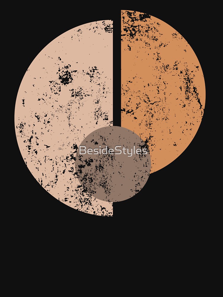 Round, Geometric Boho Art Prints in Earthy Tones by BesideStyles