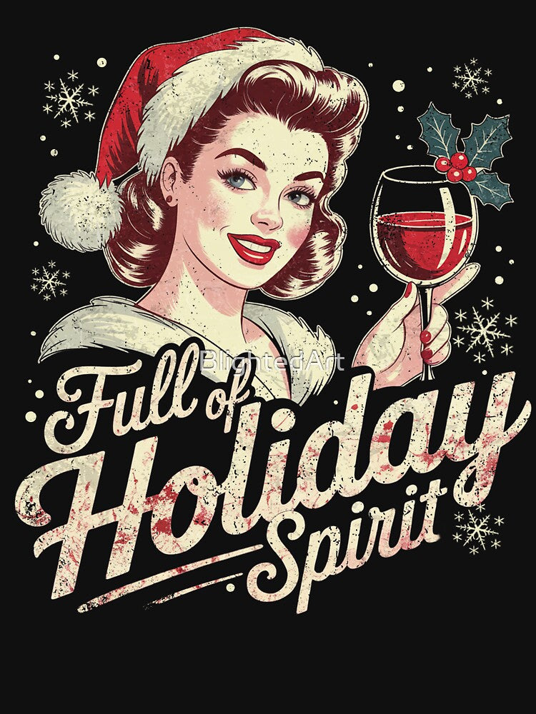 Holiday Spirit Funny Cocktail Festive Bright Cheerful by BlightedArt