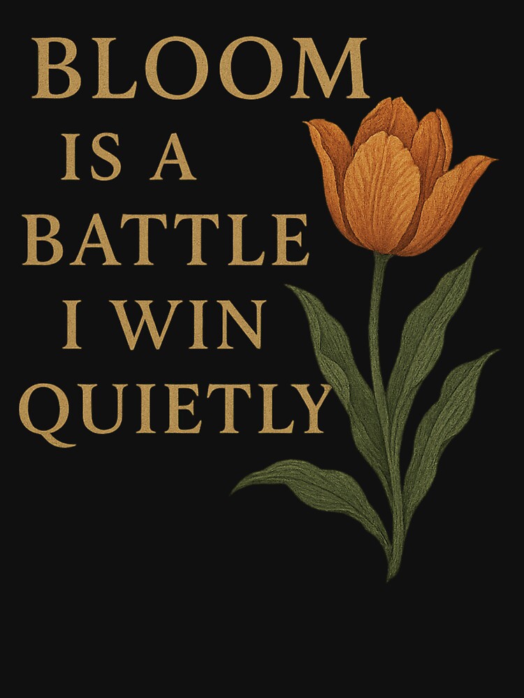 Bloom Is a Battle I Win Quietly – Soft Strength Floral by Mouraludia
