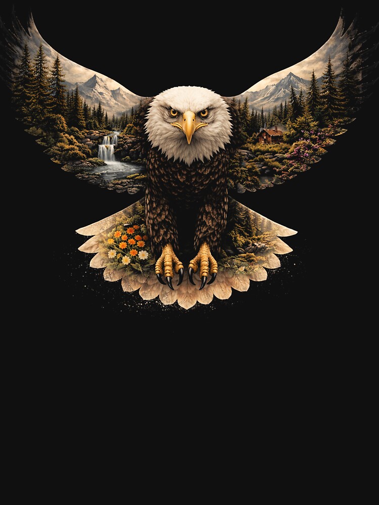 eagle Plants Nature Wild Boho Flowers by Kladhadredo