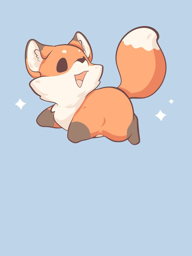 Cute kawaii Fox running and smiling by IKKawaii