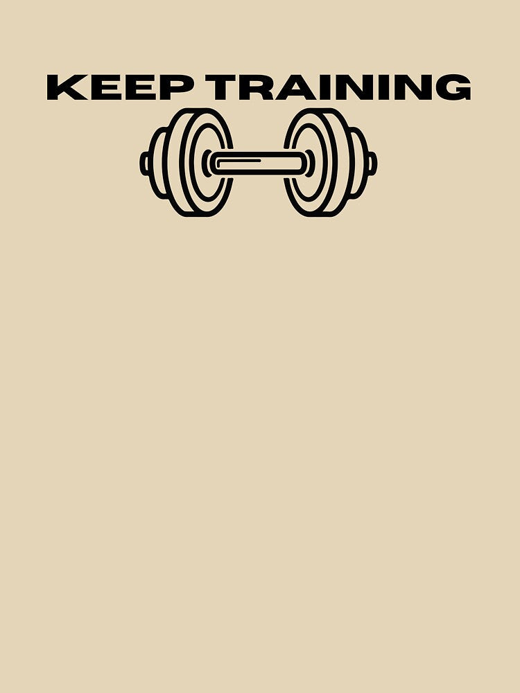 Keep Training motivation design by IronMindStudio
