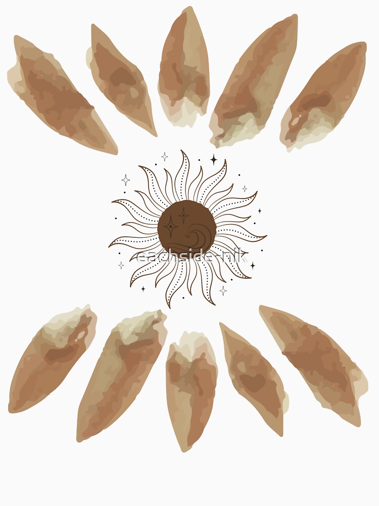 Boho Sun and Moon Circle – Celestial Earthy Art by eachside-nik