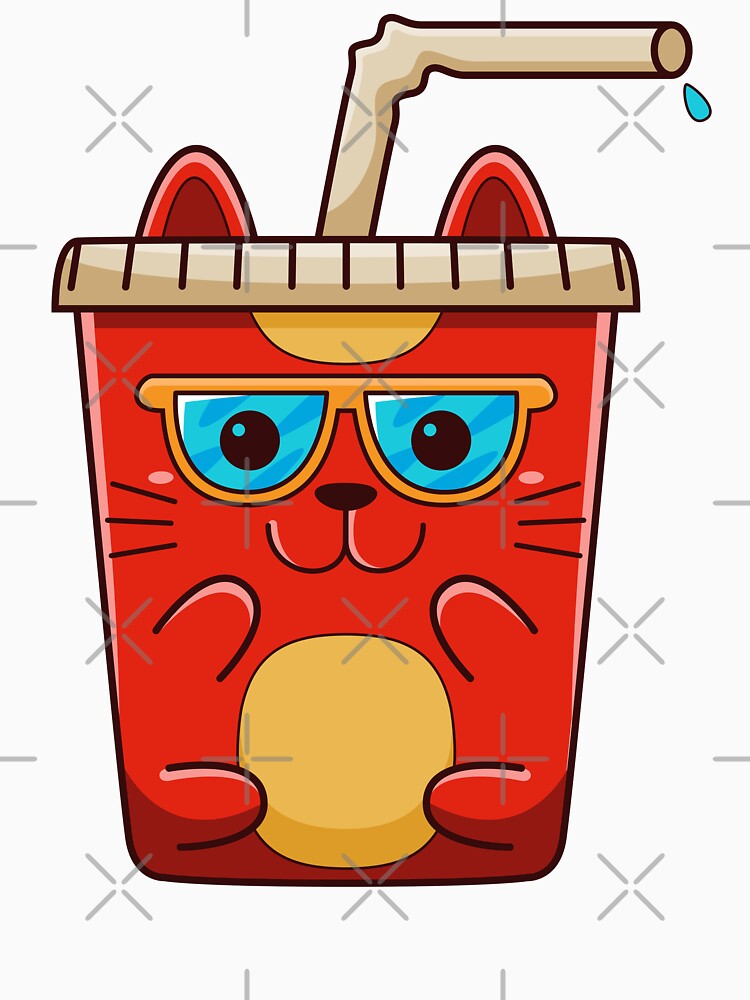 Thirsty Kawaii Cat Cup by PosterpartyCo