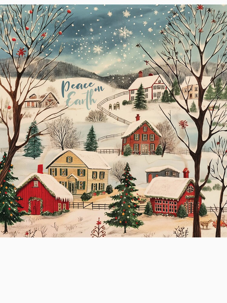 Peace on Earth Winter Country Village by TheBohemianLark