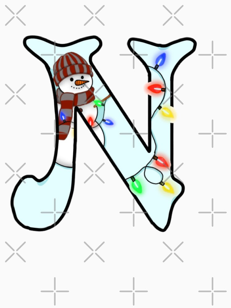 Holiday themed letter N by Artistkhg