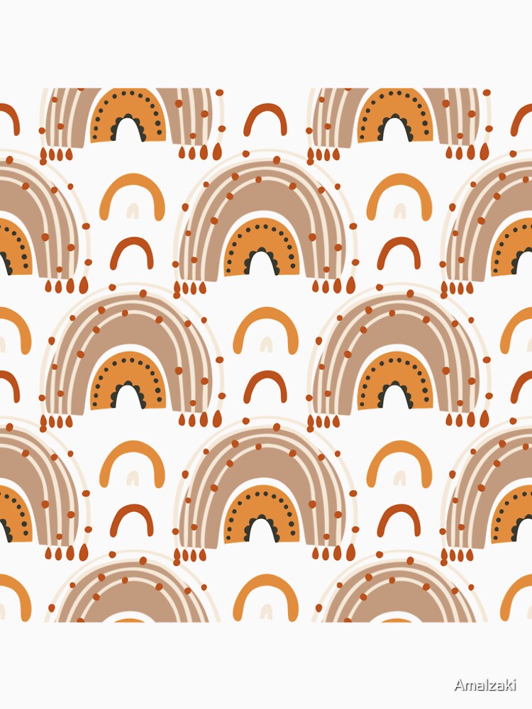 Simple orange Boho pattern by Amalzaki