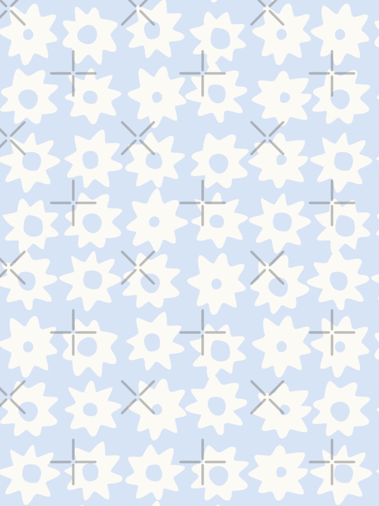 BOHO STAR PATTERN LIGHT PASTEL BLUE by blomastudios
