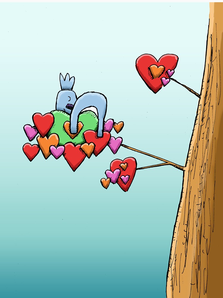 Cute Koala Sleeping on Hearts by eddcross