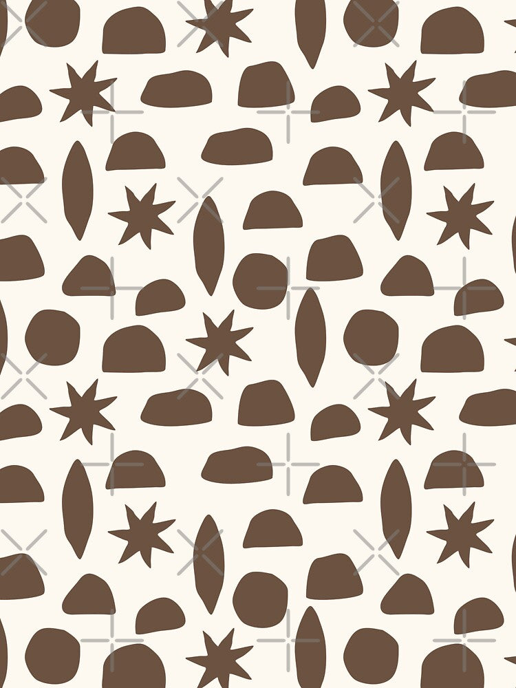 EARTHY BOHO HENRI MATISSE BROWN ON CREAM by blomastudios