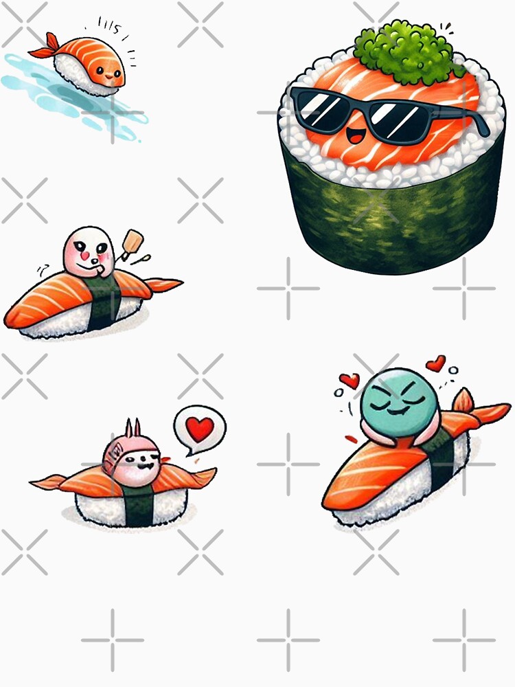 Sushi Kawaii Keychain by erkinmaddison