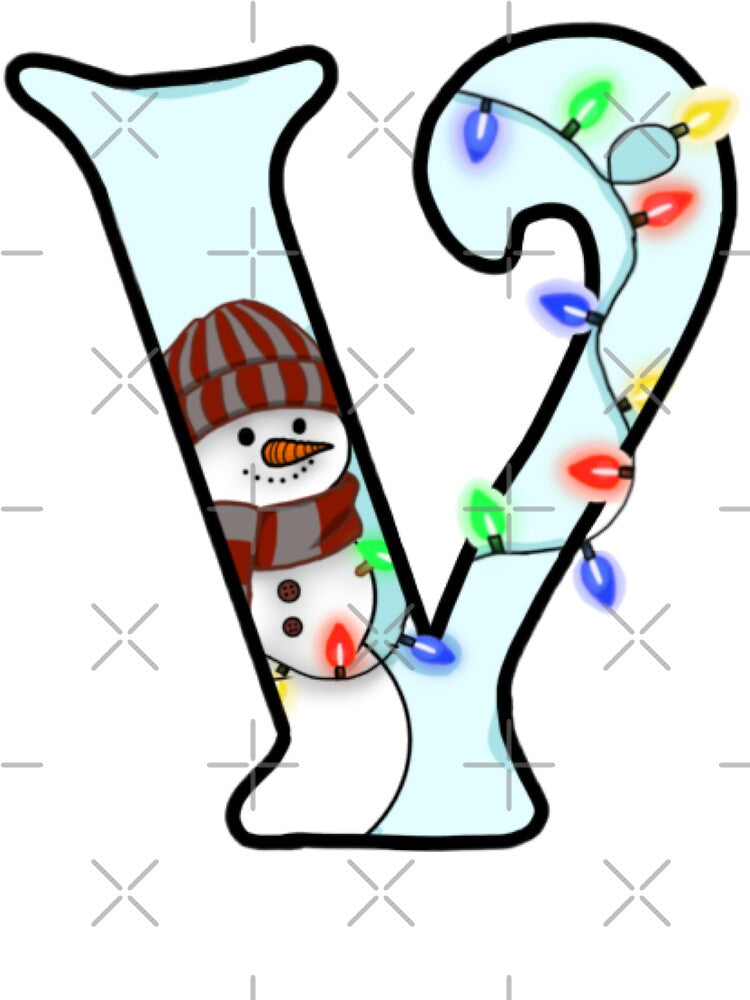 Holiday themed letter V by Artistkhg
