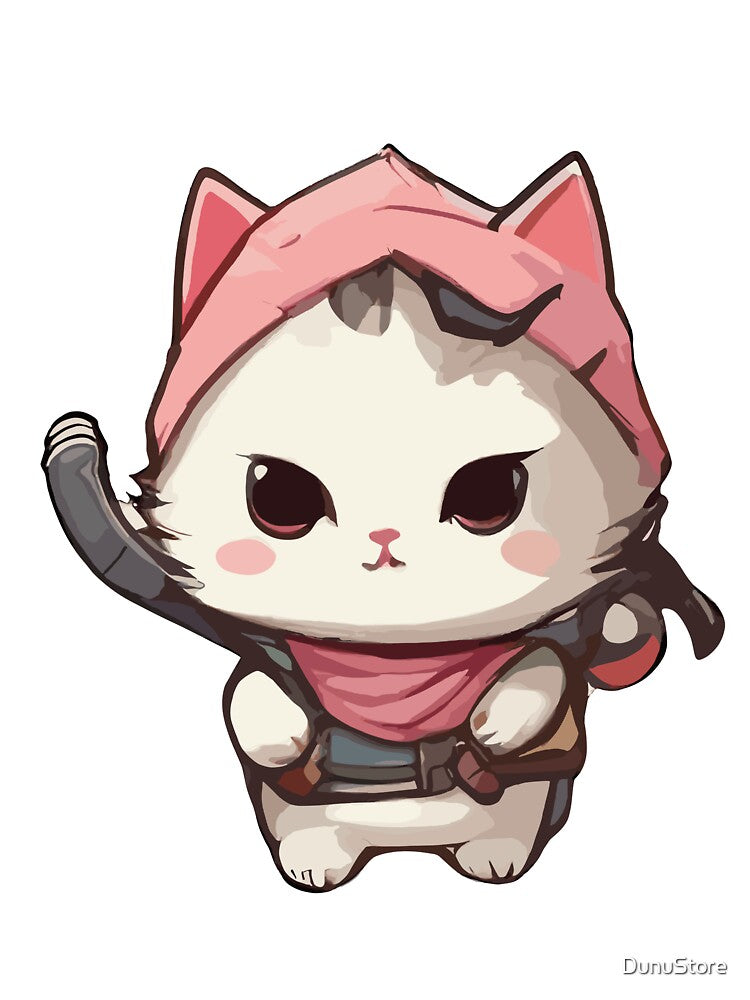 cute kawaii ninja cat girl by DunuStore
