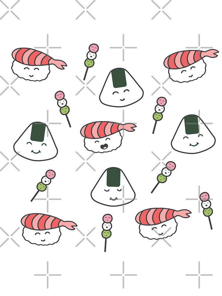 Kawaii Sushi Pattern by neopop