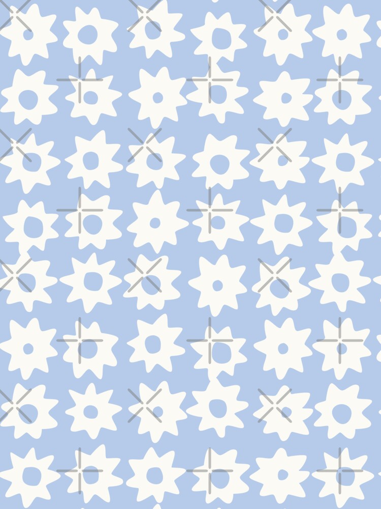 BOHO STAR PATTERN PASTEL BLUE by blomastudios