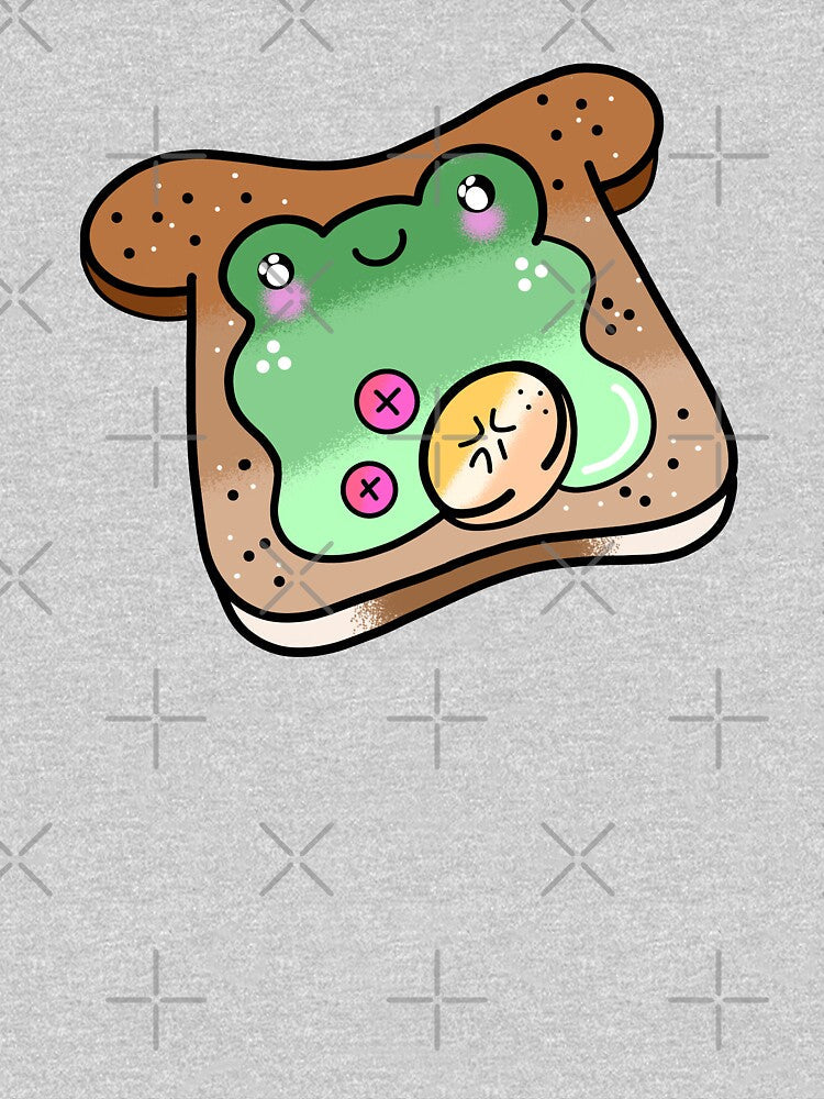 Cute adorable Kawaii froggy bread cartoon by Quacktails