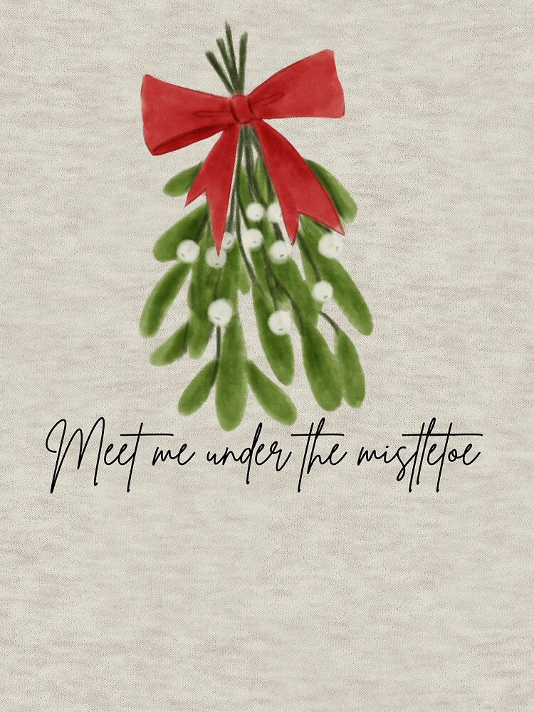 Meet Me Under The Mistletoe - Aesthetic - Cozy - Christmas Design by PureJoyPrints