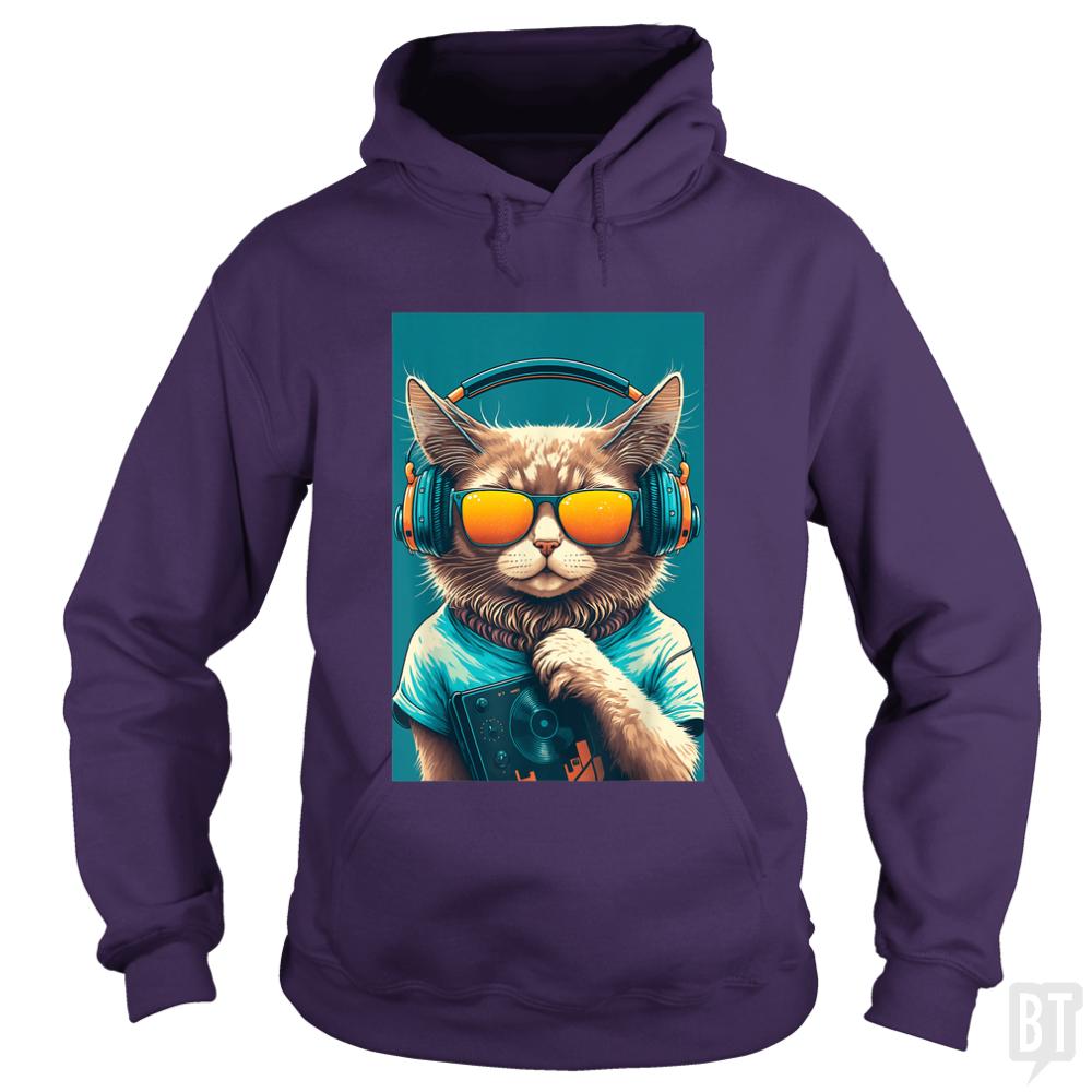 DJ Vintage 80s Cat Kitten