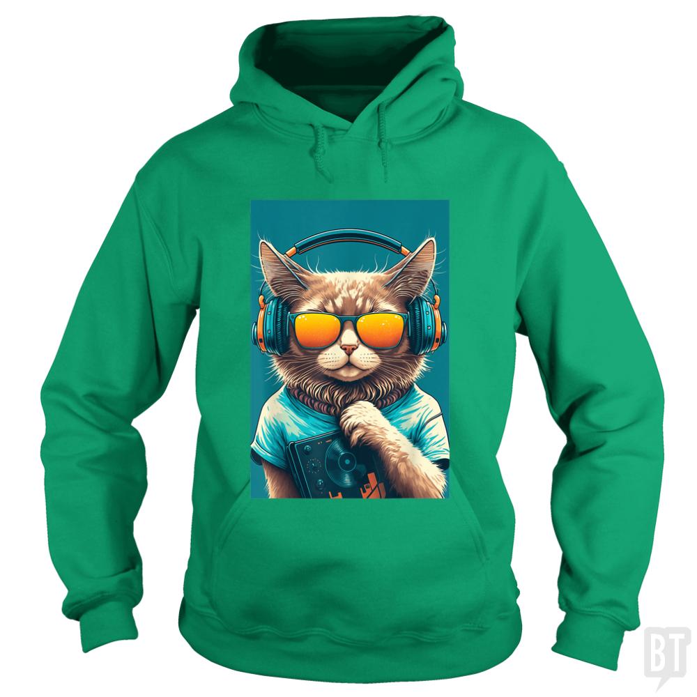 DJ Vintage 80s Cat Kitten