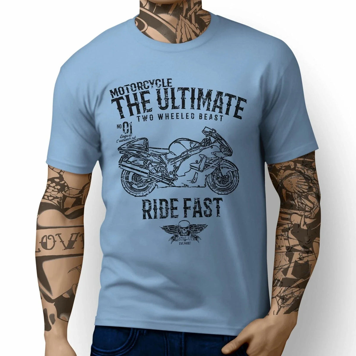 JL* Ultimate Illustration For A Suzuki Hayabusa GSX 1300R Motorbike Fan T-shirt