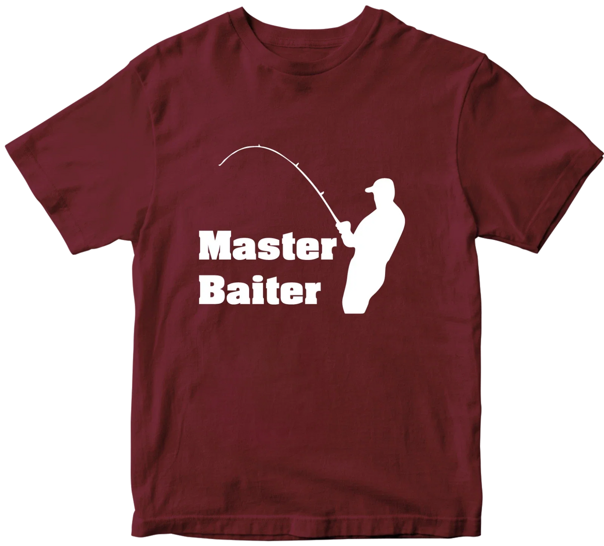 Master Baiter T-shirt Fishing Top Carp Slogan Funny Joke Novelty Fun Gifts