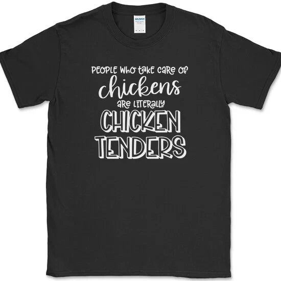 Chicken Tenders T-Shirt Funny Hen Raiser Egg Farmer Homestead Novelty Cotton Tee