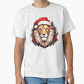 Adorable Christmas Lion donning a Santa Claus hat by MOA-trends