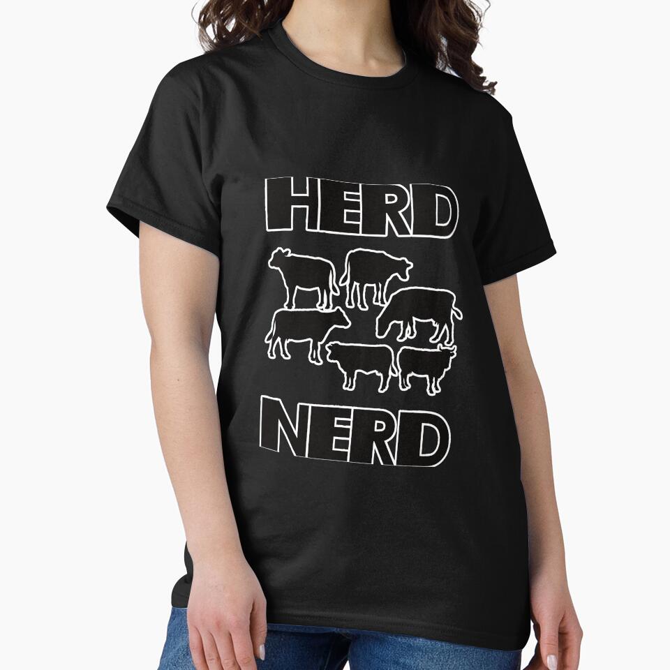 Herd Nerd Farmer Rancher Cow Lover by SkyCloudBlue