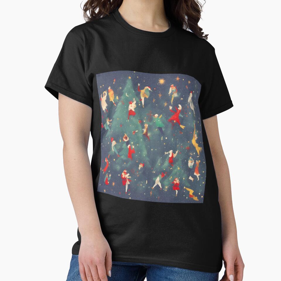 Holiday Abstract Dancing Around The Christmas Tree by PlanetMarker