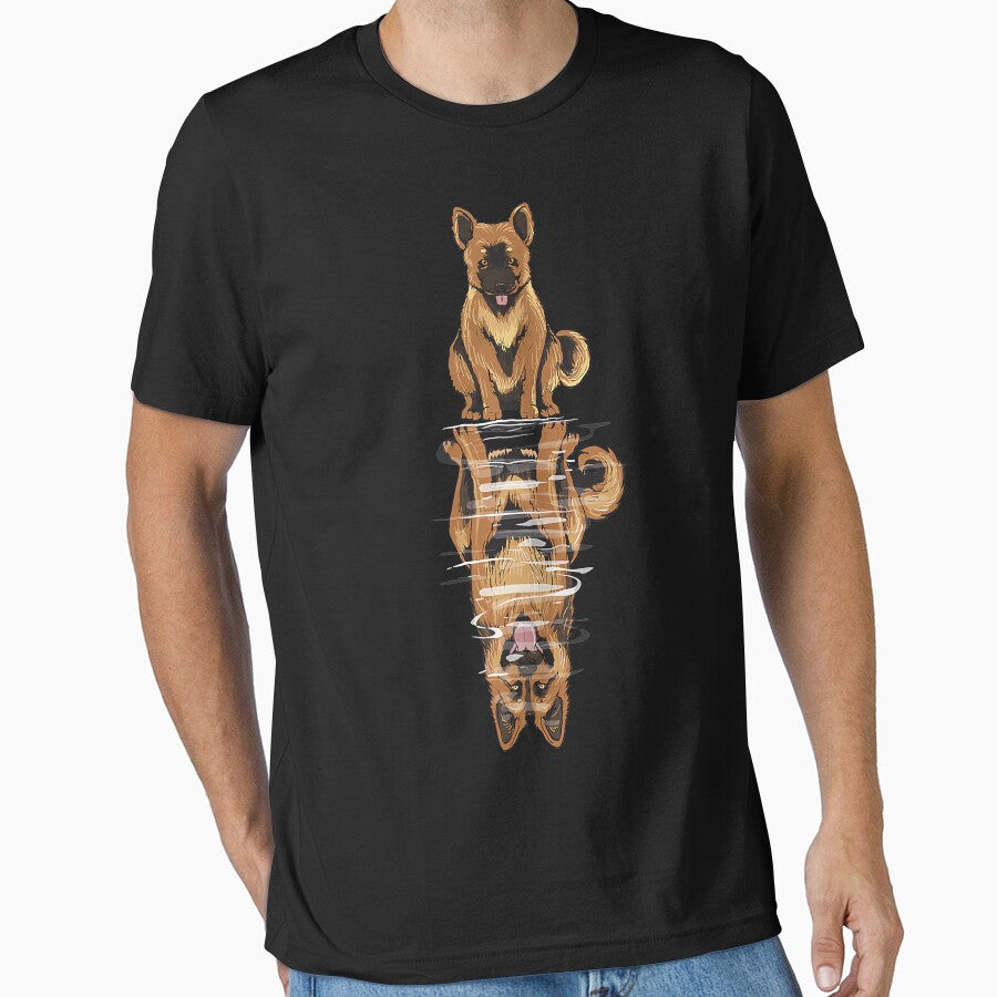 German Shepherd Puppy Dog Reflection Graphic by JohnnyBench73
