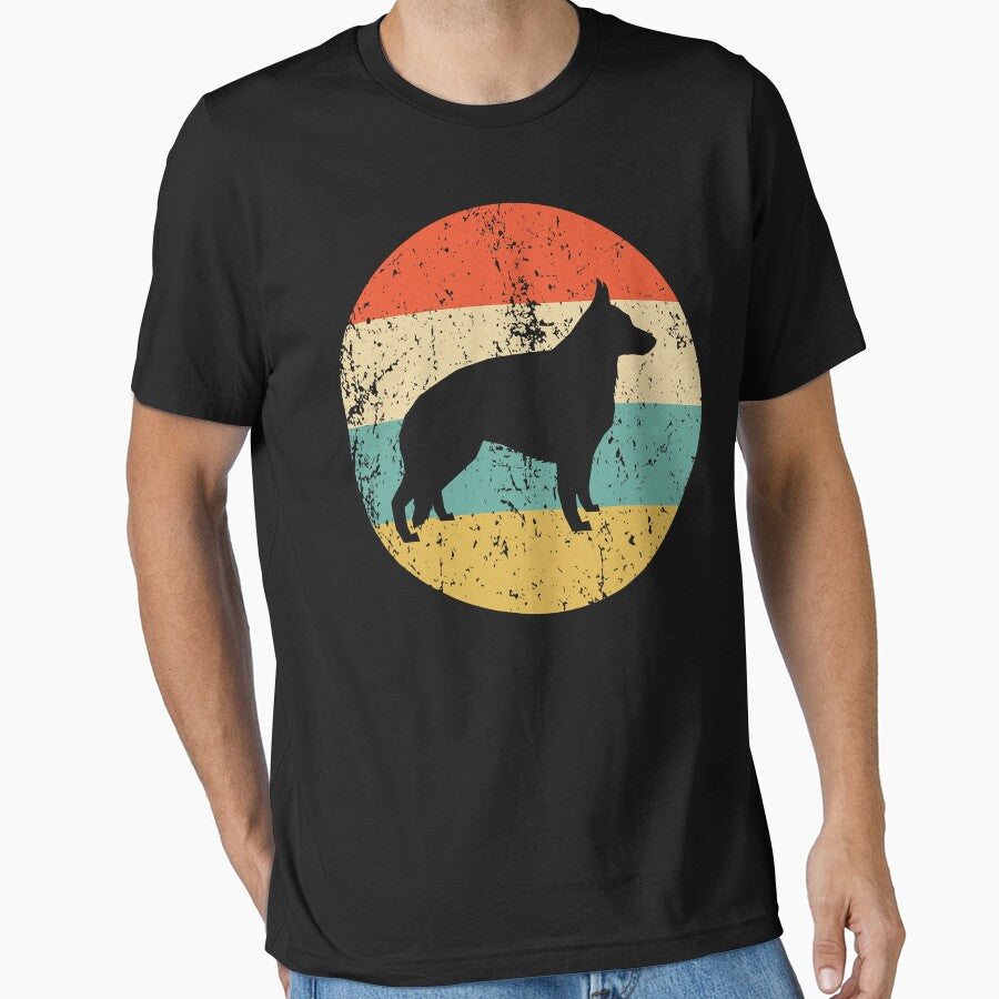 German Shepherd - Retro German Shepherd Dog by JohnnyBench73