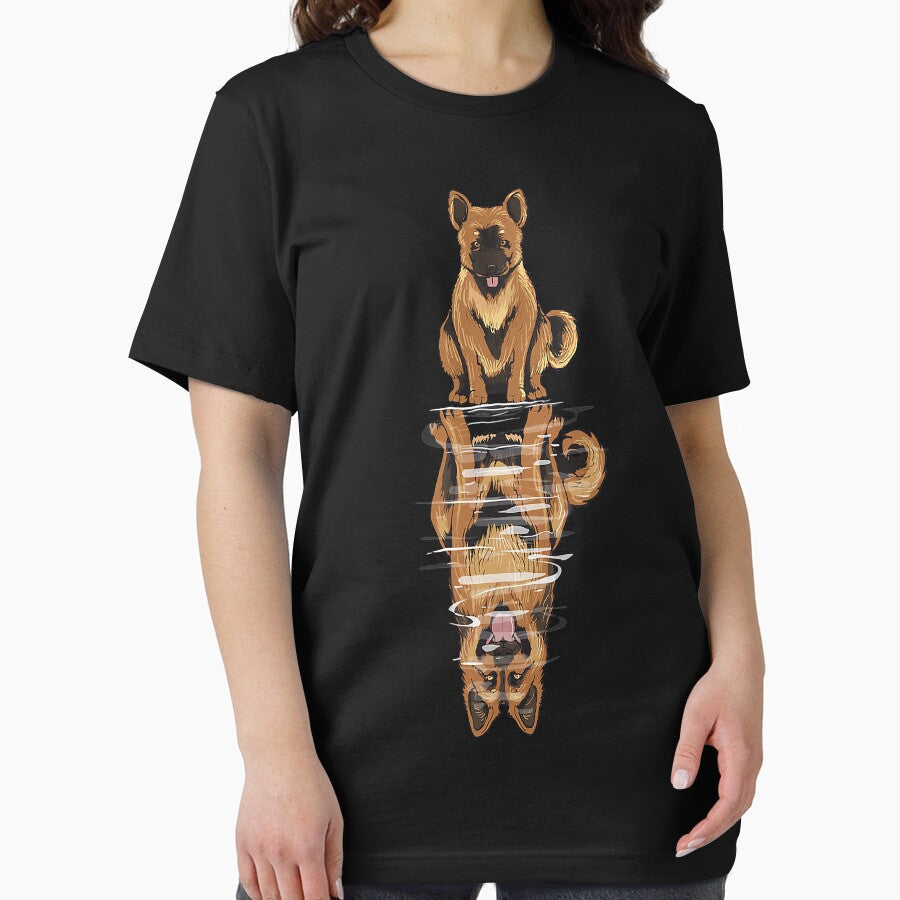 German Shepherd Puppy Dog Reflection Graphic by JohnnyBench73