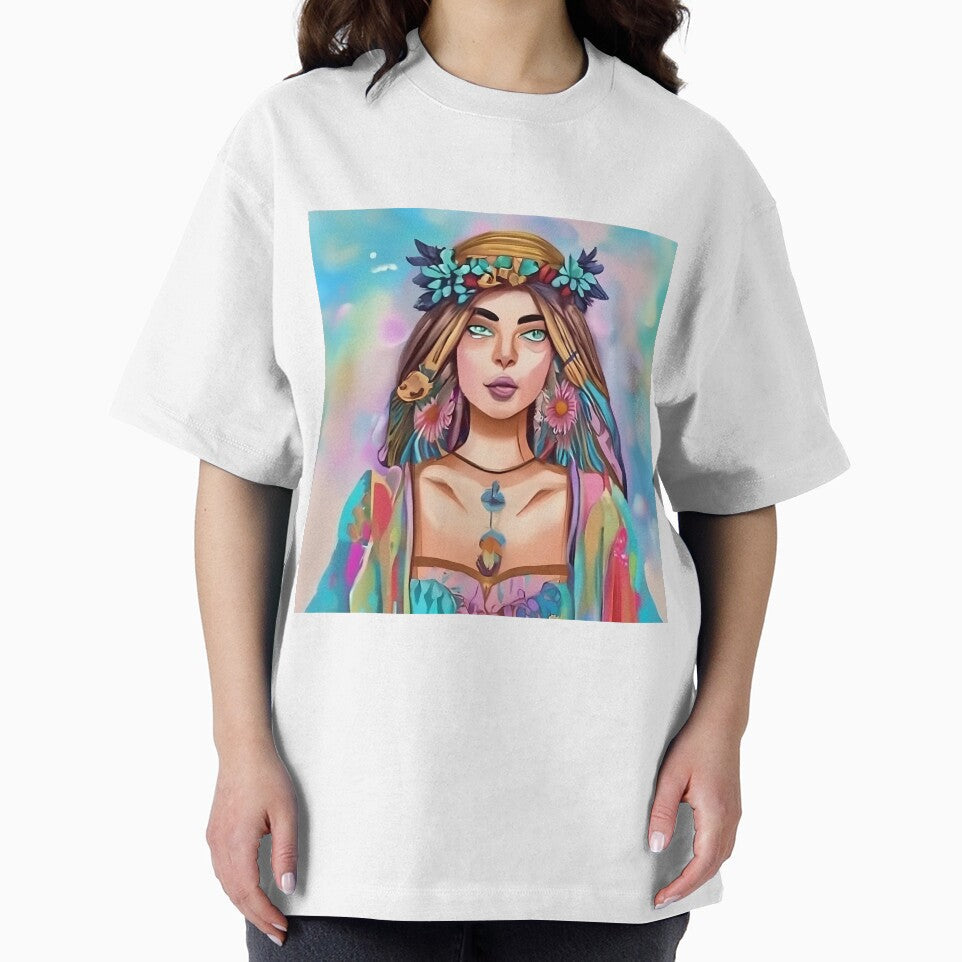 Boho Style Hippie Girl With Flowers by SkyAdr2