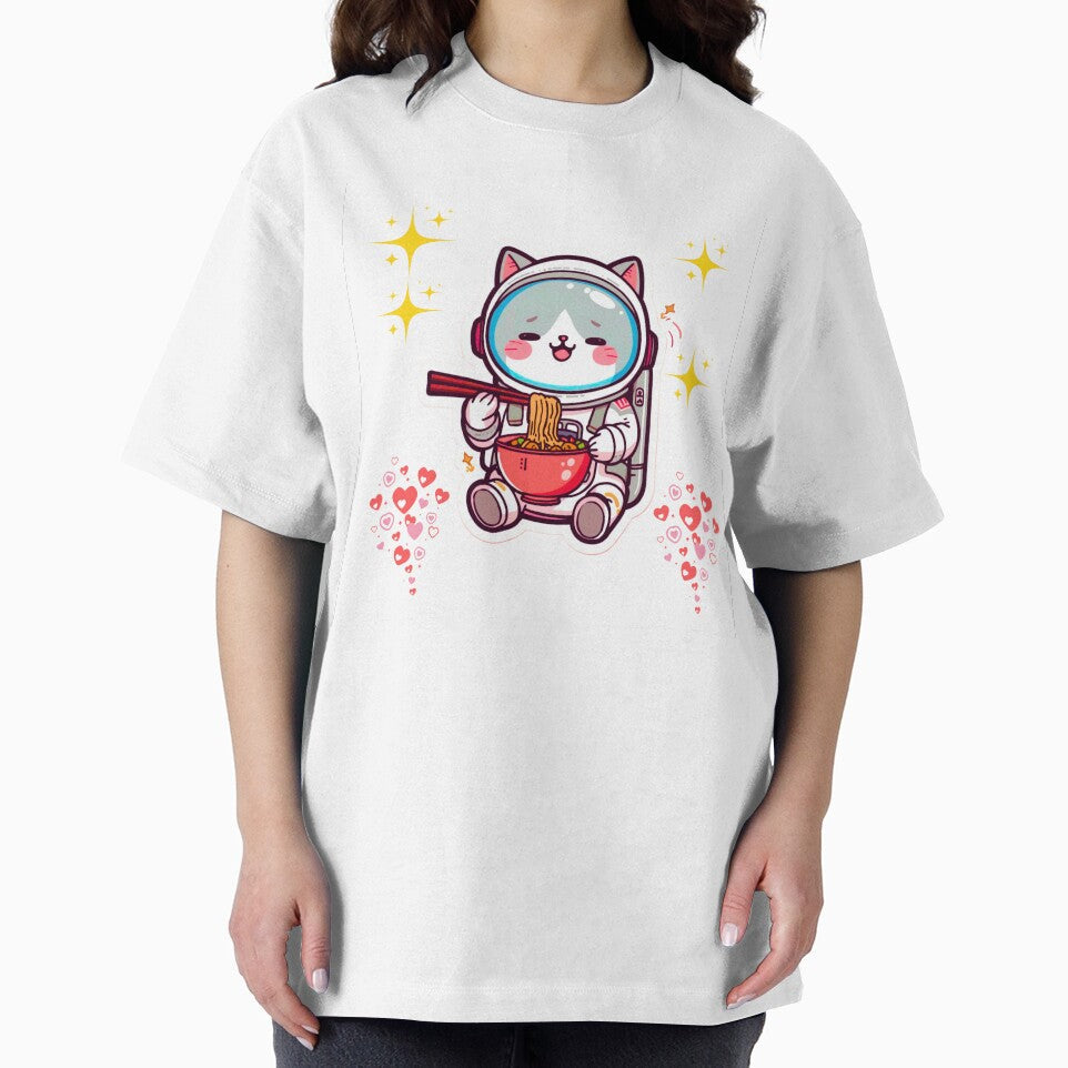 Kawaii Astronaut Cat Ramen Sticker Cute Anime Food by StoreMarkets