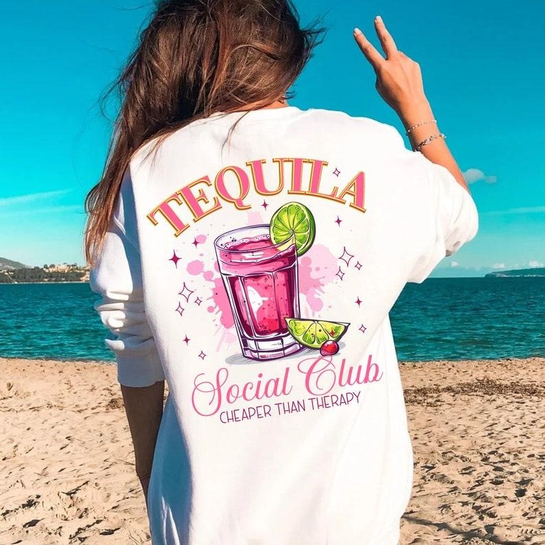 Tequila Tequila Lime Shirt Summer Cocktail Lounge Social Babes Girl Club Bachelorette Party Shiry 02 T-Shirts