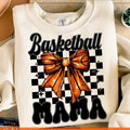 Basketball Mama Fall Coquette Bow Basketball Bow Basketball Mom T-Shirts