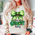 Feeling Extra Grinmas Today Grinchmas Coquette Bow Grinc Retro T-Shirts
