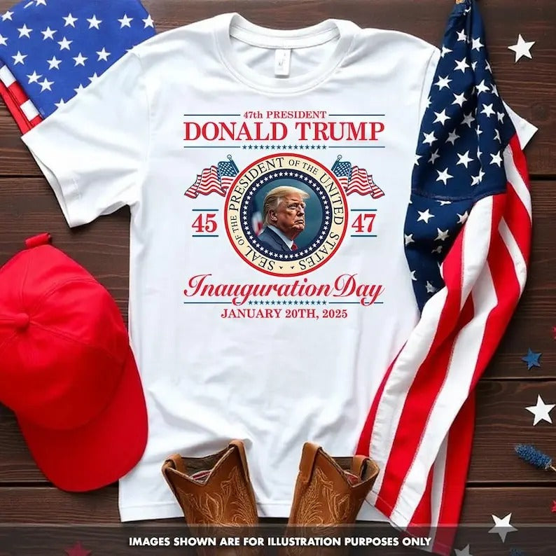 Donald Truump 47th President Inauguration 2025 Supporters Patriotic Maga Trump Senate Republican Politics President Trump T-Shirts