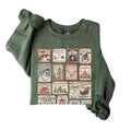 Gildan Vintage Retro Shirt Santa Claus Shirt Stamps Shirt Tree Shirt Merry Shirt T-Shirts