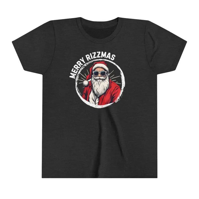 Funny Santa Rizz Rizz Santa Merry Rizzmas Cool Teen Boy Shirt Shirt Merry Rizzmas Teen T-Shirts