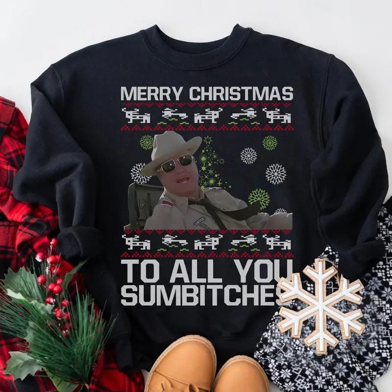 Merry Buford T Justice All You Sumbitches Smokey Bandit Funny Ugly Cotton. Trend T-Shirts