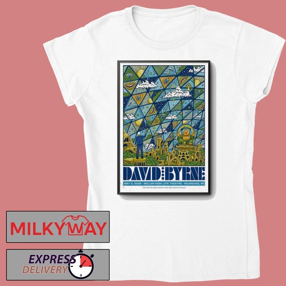 May 3 2026 David Byrne Poster Milwaukee, WI shirt