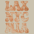 LAX NYC MIA Bold Retro Typography