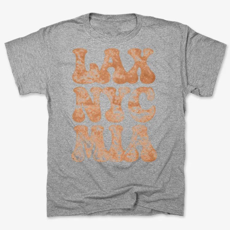 LAX NYC MIA Bold Retro Typography