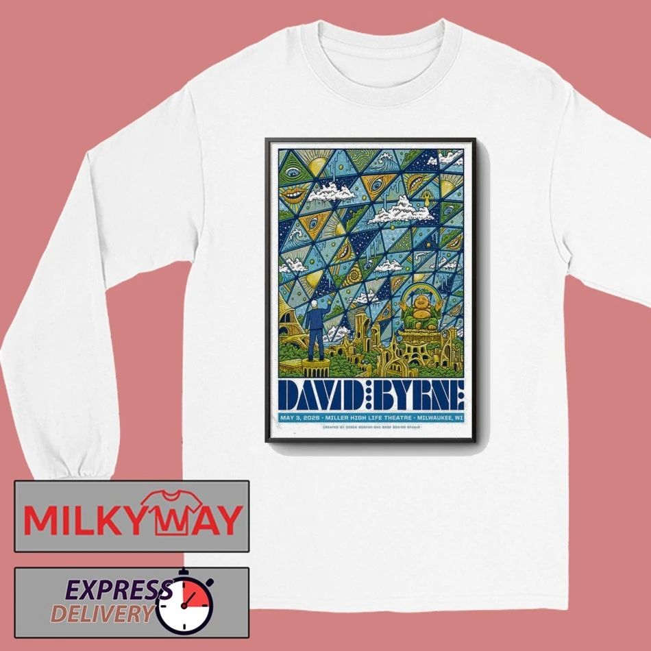May 3 2026 David Byrne Poster Milwaukee, WI shirt